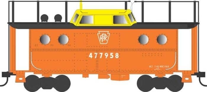 PRR Class N5C Steel Cabin Car (Caboose) - Ready to Run -- Pennsylvania Railroad 477958 , HO, Bowser Manufacturing Co. 43393