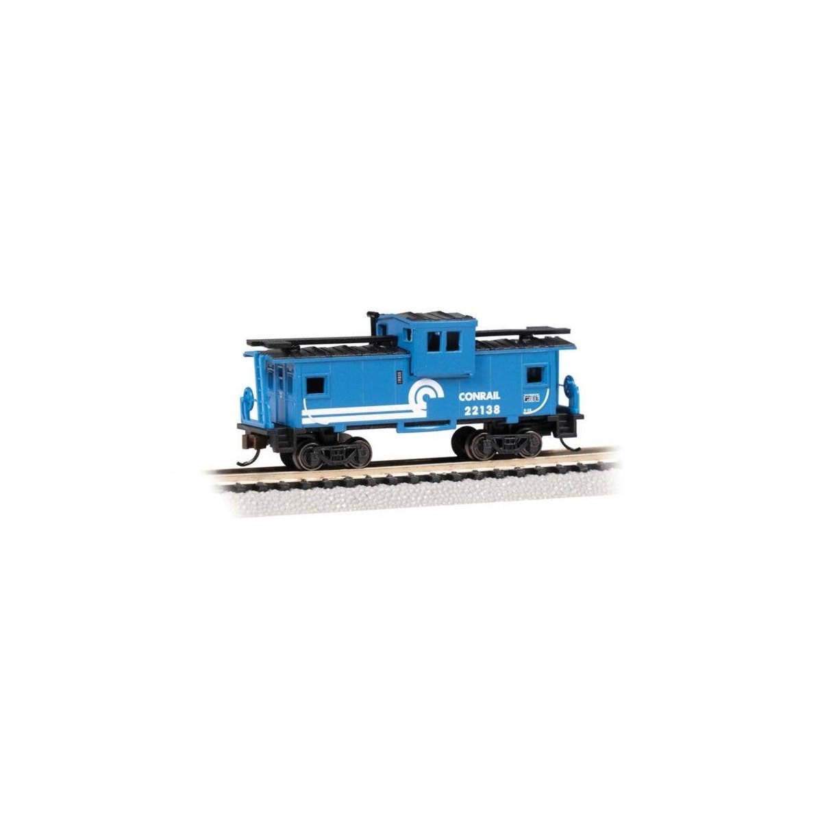 36′ Wide-Vision Caboose - Ready to Run - Silver Series(R) -- Conrail 22138 (blue, white), N, Bachmann Industries 70770