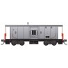 Steel Bay Window Caboose - Ready to Run -- Western Pacific 457MW (gray), N, Micro Trains Line 13000300