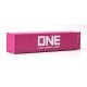 40′ Hi-Cube Corrugated-Side Container - Assembled -- Ocean Network Express - ONE (magenta, w, HO, Walthers SceneMaster 8275