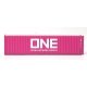 40′ Hi-Cube Corrugated-Side Container - Assembled -- Ocean Network Express - ONE (magenta, w, HO, Walthers SceneMaster 8275
