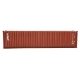 40′ Hi-Cube Corrugated-Side Container - Assembled -- TEX (brown, white), HO, Walthers SceneMaster 8266
