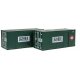 20′ Smooth-Side Container with Right Side Door 2-Pack - Ready to Run -- Railway Express Agen, HO, Walthers SceneMaster 8681