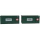 20′ Smooth-Side Container with Right Side Door 2-Pack - Ready to Run -- Railway Express Agen, HO, Walthers SceneMaster 8681