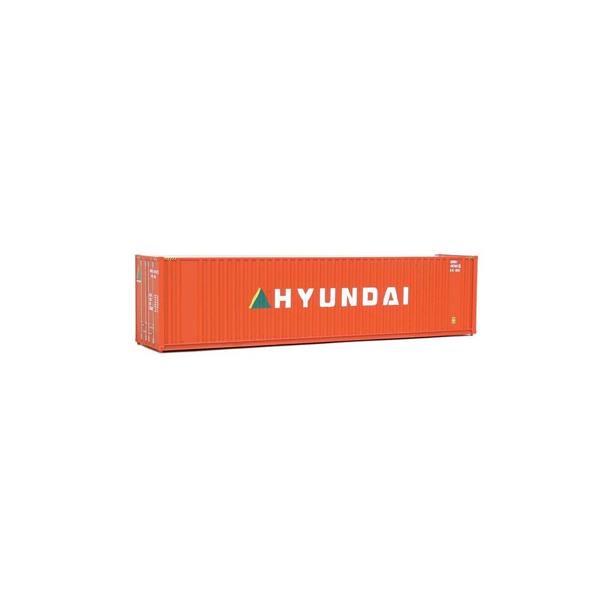 40′ Hi Cube Corrugated Container w/Flat Roof - Assembled -- Hyundai, HO, Walthers SceneMaster 8207