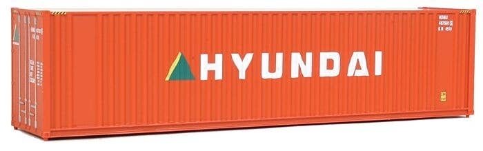 40′ Hi Cube Corrugated Container w/Flat Roof - Assembled -- Hyundai, HO, Walthers SceneMaster 8207