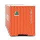40′ Hi Cube Corrugated Container w/Flat Roof - Assembled -- Hyundai, HO, Walthers SceneMaster 8207