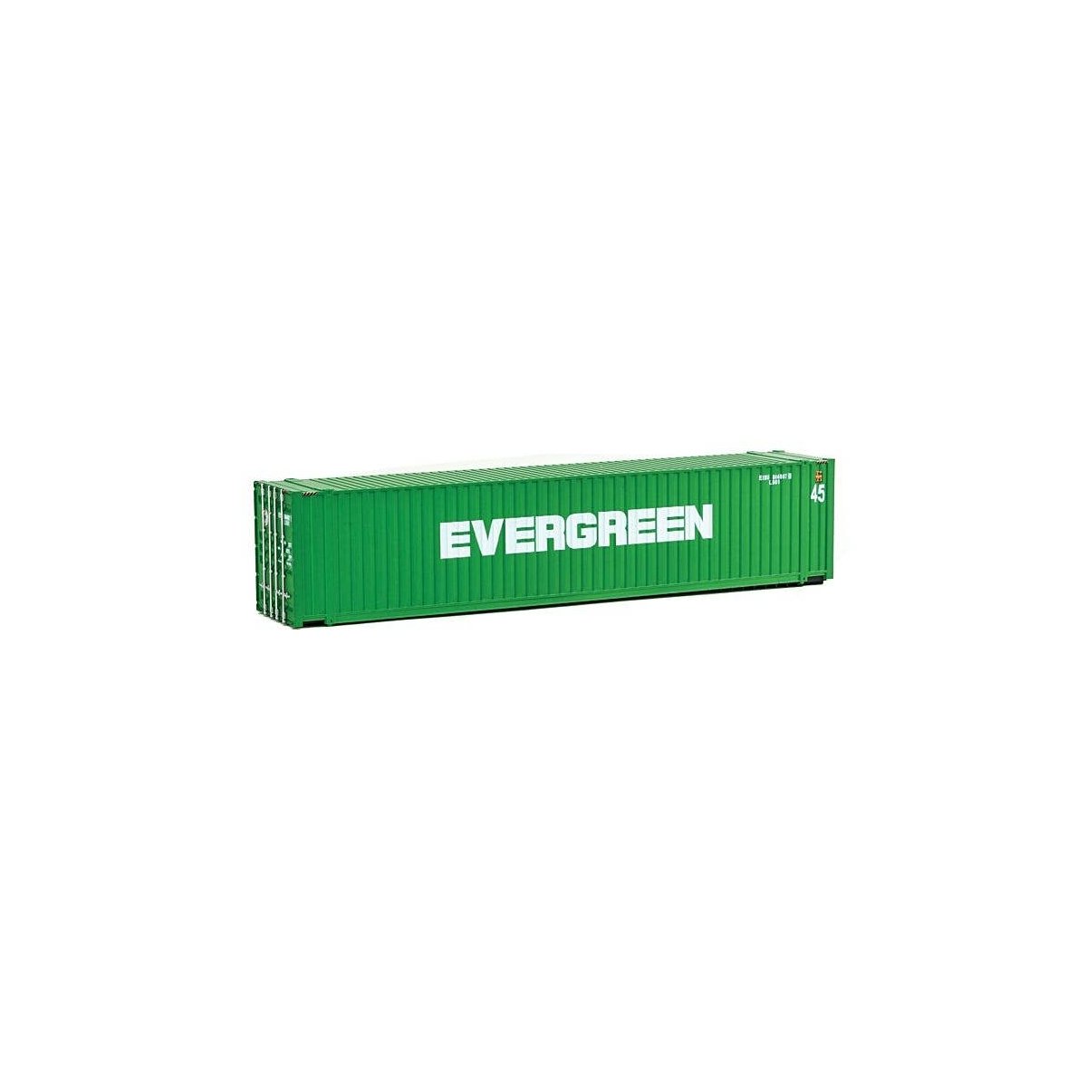 45′ CIMC Container - Assembled -- Evergreen (green, white), HO, Walthers SceneMaster 8554