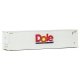 40′ Hi-Cube Smooth-Side Reefer Container - Assembled -- Dole (white, red, blue), HO, Walthers SceneMaster 8359