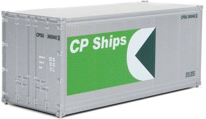 20′ Smooth-Side Container - Ready to Run -- CP Ships (white, green), HO, Walthers SceneMaster 8662