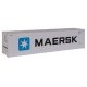 40′ Hi Cube Smooth Side Reefer Container - Assembled -- Maersk, HO, Walthers SceneMaster 8353