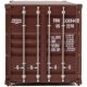 20′ Corrugated Container - Assembled -- Triton (brown, white), HO, Walthers SceneMaster 8053