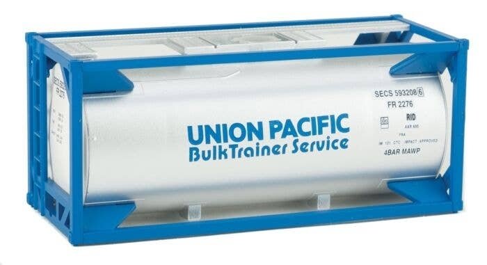 20′ Tank Container - Kit -- Union Pacific(R) (white, blue), HO, Walthers SceneMaster 8110