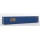 53′ Singamas Corrugated-Side Container - Assembled -- CSX Intermodal (blue, yellow), HO, Walthers SceneMaster 8528
