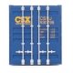 53′ Singamas Corrugated-Side Container - Assembled -- CSX Intermodal (blue, yellow), HO, Walthers SceneMaster 8528