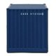 20′ Corrugated Container with Flat Panel - Assembled -- CAST (blue, white), HO, Walthers SceneMaster 8009