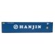 45′ CIMC Container - Assembled -- Hanjin (blue, white), HO, Walthers SceneMaster 8561