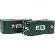 20′ Smooth-Side Container with Right Side Door 2-Pack - Ready to Run -- Railway Express Agen, HO, Walthers SceneMaster 8680