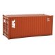 20′ Corrugated Container - Assembled -- American President Lines (brown, white), HO, Walthers SceneMaster 8061