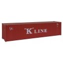 40′ Hi Cube Corrugated Container w/Flat Roof - Assembled -- K-Line, HO, Walthers SceneMaster 8203