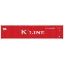 40′ Standard-Height Container 3-Pack - Assembled - Master(R) -- K-Line Set 2 (red, w, HO, Atlas Model Railroad Co. 20007476