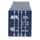 53′ Singamas Corrugated-Side Container - Ready to Run -- American President Lines (blue, whi, HO, Walthers SceneMaster 8511