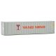 40′ Hi-Cube Corrugated Container w/Flat Roof - Assembled -- Yang Ming (gray, red, blue), HO, Walthers SceneMaster 8221
