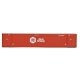 53′ Singamas Corrugated-Side Container - Assembled -- Hub Group (red, white), HO, Walthers SceneMaster 8521