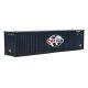 40′ Hi-Cube Corrugated-Side Container - Assembled -- GMA-CGM (Globe Logo blue, white, red), HO, Walthers SceneMaster 8260