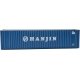 40′ Hi Cube Corrugated Container w/Flat Roof - Assembled -- Hanjin, HO, Walthers SceneMaster 8208