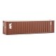 40′ Hi-Cube Corrugated Container w/Flat Roof - Assembled -- American President Lines (brown,, HO, Walthers SceneMaster 8213