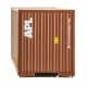 40′ Hi-Cube Corrugated Container w/Flat Roof - Assembled -- American President Lines (brown,, HO, Walthers SceneMaster 8213