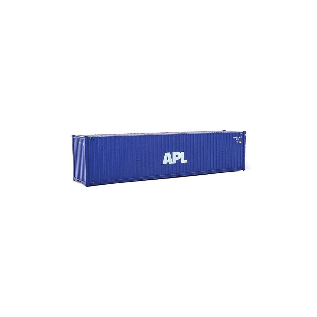 40′ Hi-Cube Corrugated-Side Container - Assembled -- American President Lines APL (blue, whi, HO, Walthers SceneMaster 8259