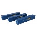 53′ Singamas Corrugated Side Container - 3-Pack -- CSX, HO, Walthers SceneMaster 18501