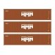 40′ Fully Corrugated Container - 3-Pack -- HMM, HO, Walthers SceneMaster 18256