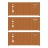20′ Fully Corrugated Container - 3-Pack -- Triton, HO, Walthers SceneMaster 18055