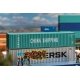40′ Corrugated Container - Assembled -- China Shipping (green, white), HO, Faller Gmbh 182101