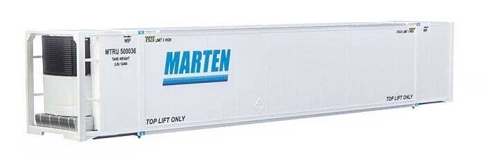 53′ Reefer Container - Ready to Run -- Marten, HO, Walthers SceneMaster 8707