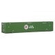 53′ Singamas Corrugated Side Container - Ready to Run -- Hub Group (green, white, red), HO, Walthers SceneMaster 8505
