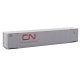 53′ Singamas Corrugated-Side Container - Ready to Run -- Canadian National (gray, red CN Int, HO, Walthers SceneMaster 8513