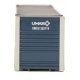 53′ Singamas Corrugated-Side Container - Assembled -- UMAX (blue, white), HO, Walthers SceneMaster 8524
