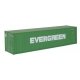 40′ Hi Cube Corrugated Container w/Flat Roof - Assembled -- Evergreen (green, white), HO, Walthers SceneMaster 8202
