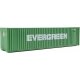 40′ Hi Cube Corrugated Container w/Flat Roof - Assembled -- Evergreen (green, white), HO, Walthers SceneMaster 8202