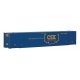 53′ Singamas Corrugated Side Container - Ready to Run -- CSX Transportation (blue, yellow Bo, HO, Walthers SceneMaster 8502