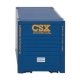 53′ Singamas Corrugated Side Container - Ready to Run -- CSX Transportation (blue, yellow Bo, HO, Walthers SceneMaster 8502