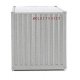 20′ Corrugated Container with Flat Panel - Assembled -- Mitsui OSK Lines (gray, red, Alligat, HO, Walthers SceneMaster 8014