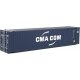 45′ CIMC Container - Assembled -- CMA-CGM (blue, white), HO, Walthers SceneMaster 8569