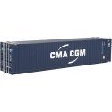 45′ CIMC Container - Assembled -- CMA-CGM (blue, white), HO, Walthers SceneMaster 8569