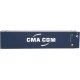 45′ CIMC Container - Assembled -- CMA-CGM (blue, white), HO, Walthers SceneMaster 8569