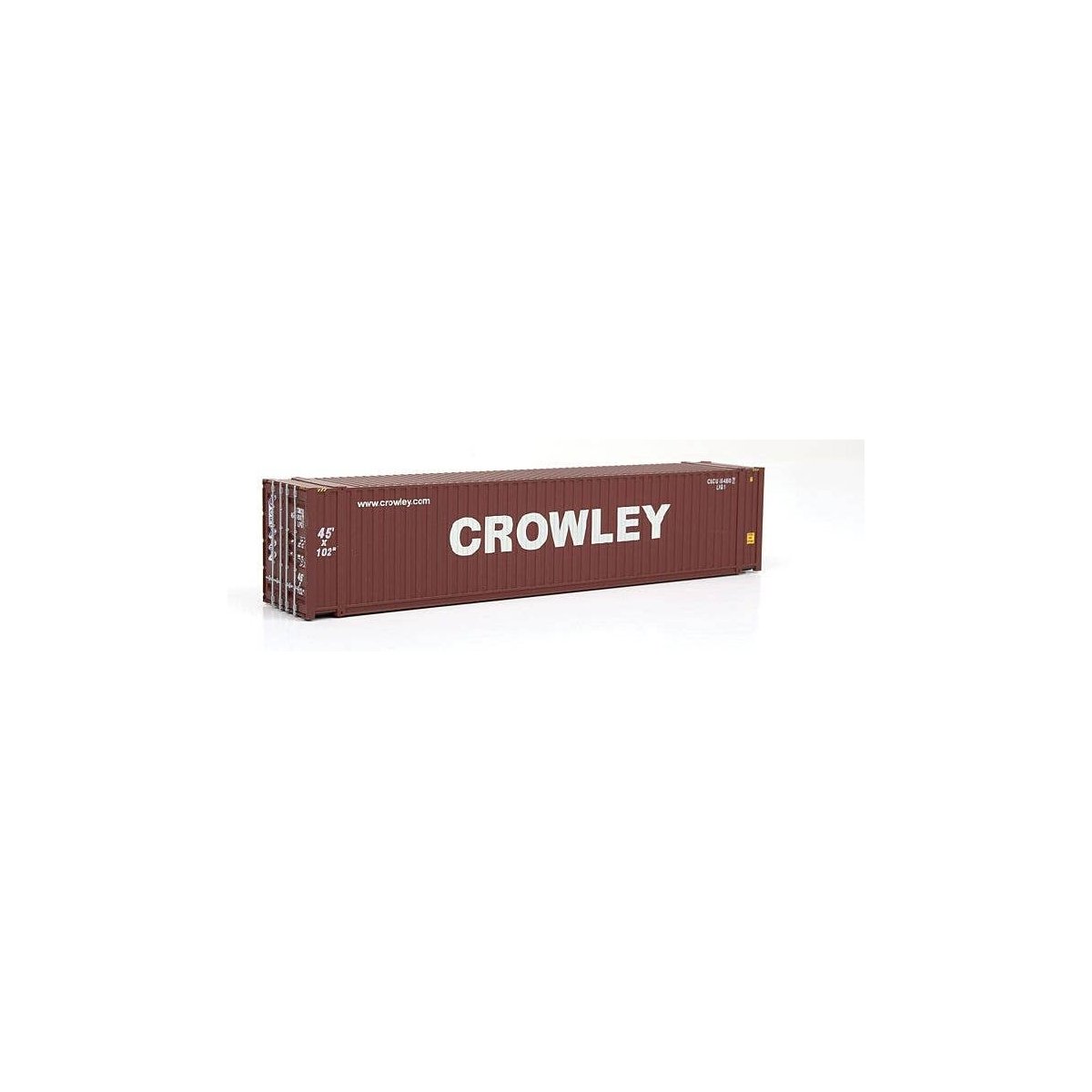 45′ CIMC Container - Assembled -- Crowley (brown, white), HO, Walthers SceneMaster 8571
